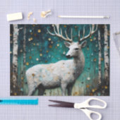 Mooie witte herten decoupage tissuepapier (Craft)