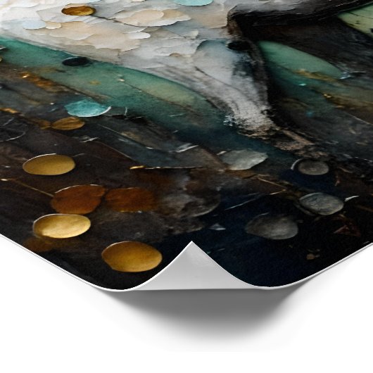 Mooie witte herten poster (Hoek)