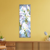 Mooie Witte Iris Bloemen - Originele Schildering Canvas Afdruk (Insitu (Woonkamer))