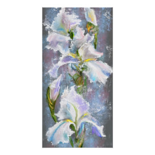 Mooie witte iris bloemen Poster