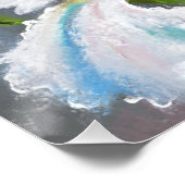 Mooie witte iris bloemen Poster (Hoek)