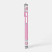 Mooie witte kant monogram iPhone 16 hoesje (Linkerkant)