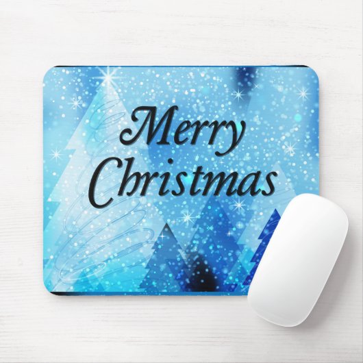 Mooie, witte kerst muismat (Met muis)