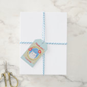 Mooie Witte Kitten Kat Cadeaubijslage Cadeaulabel (Met Touw)