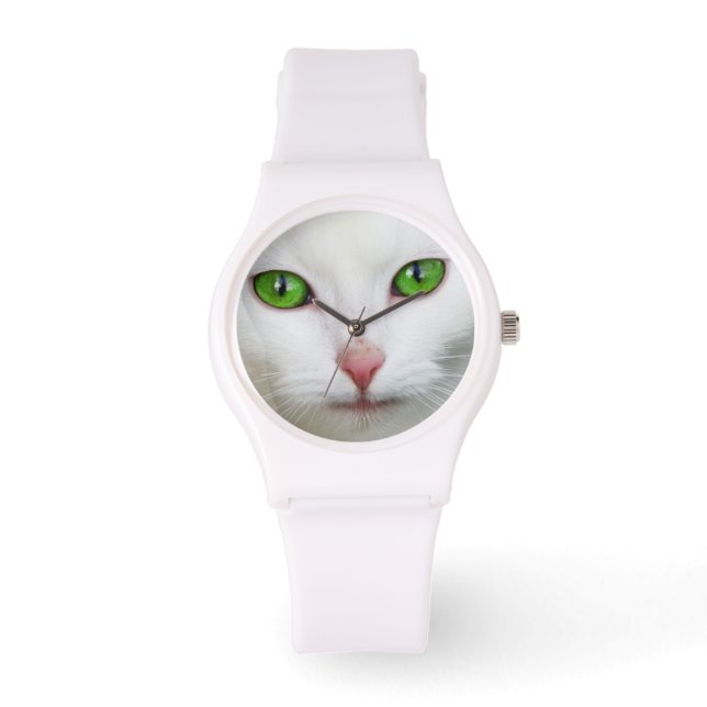 Mooie witte kitten kitten dierenvriend horloge (Voorkant)