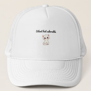 Mooie Witte Kittenspet – Leuke Cadeau voor Kattenl Trucker Pet