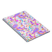 Mooie witte kleurrijke paisley ontwerp notitieboek (Rechterzijde)