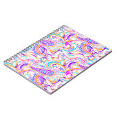 Mooie witte kleurrijke paisley ontwerp notitieboek (Linkerzijde)