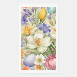 Mooie witte krokussen, Сkleurrijke lentebloemen Servet