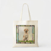 Mooie witte labrador hond tote bag (Voorkant)
