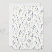 Mooie Witte Lavendel Bloemen Bruiloft Kaart (Achterkant)