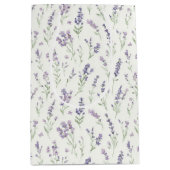 Mooie witte lavendelbloemen bruidsdouche   medium cadeauzakje (Voorkant)