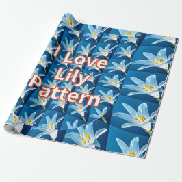 Mooie witte lelie patroon cadeaupapier
