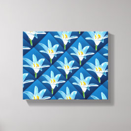 Mooie witte lelie patroon canvas afdruk