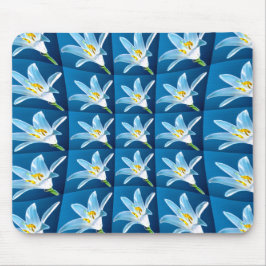 Mooie witte lelie patroon muismat