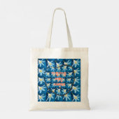 Mooie witte lelie patroon tote bag (Achterkant)