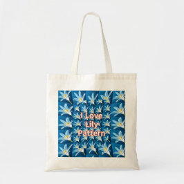 Mooie witte lelie patroon tote bag