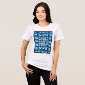 Mooie witte lelie patroon Tri-Blend shirt (Voorkant volledig)