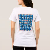 Mooie witte lelie patroon Tri-Blend shirt (Achterkant)