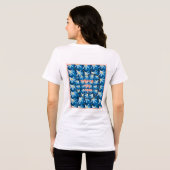 Mooie witte lelie patroon Tri-Blend shirt (Achterkant volledig)