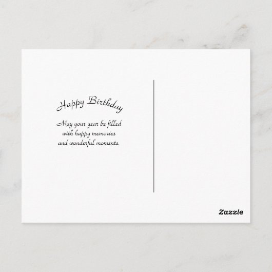 Mooie Witte Lelie van het Dal Bloemige Verjaardag Briefkaart (Achterkant)