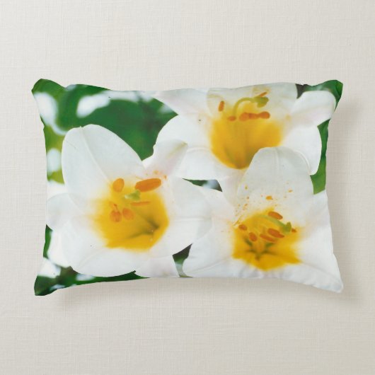 Mooie witte lelies - Lilium candidum  Accent Kussen (Voorkant)