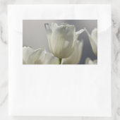 Mooie Witte Lentetulpen Rechthoekige Sticker (Tas)