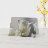 Mooie, witte lentetypes kaart (Gele Bloem)