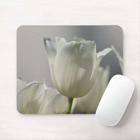 Mooie, witte lentetypes muismat (Met muis)