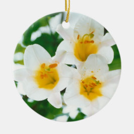 Mooie witte leugens - Lilium candidum Keramisch Ornament