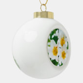Mooie witte leugens - Lilium candidum Keramische Bal Ornament (Links)