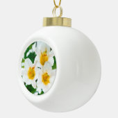 Mooie witte leugens - Lilium candidum Keramische Bal Ornament (Rechts)