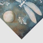 Mooie Witte Libel Cyanotype Afdrukken Tissuepapier (Detail)