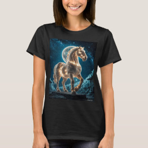 Mooie witte lichten paard t-shirt