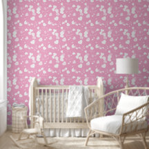 Mooie witte liefdeshartjes behang