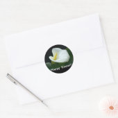 MOOIE WITTE LILLY PAASOPSTANDING CADEAU RONDE STICKER (Envelop)
