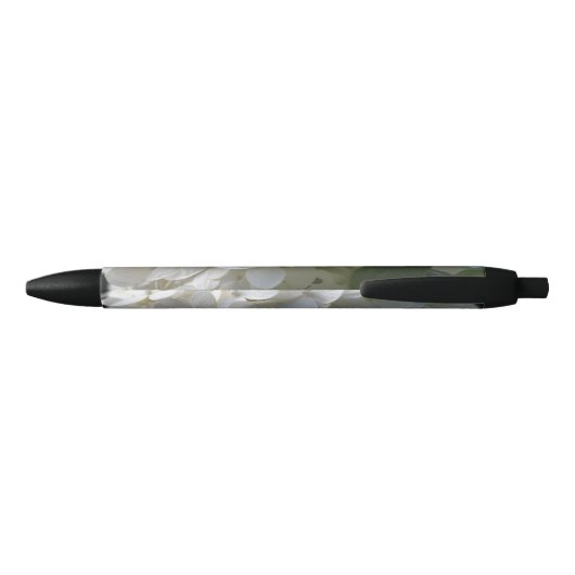 Mooie witte Limoen Hydrangea Floral Pens Blauwe Inkt Pen (Achterkant)