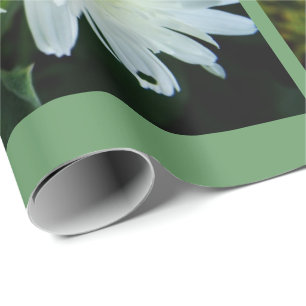mooie witte madeliefjes bloemen verjaardag, Kerstm Cadeaupapier