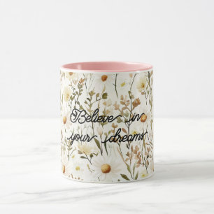 Mooie Witte Madeliefjes Bloemen Verjaardag Mok