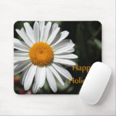 Mooie witte maisbloem prettige feestdagen bloem muismat (Met muis)