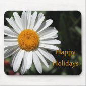 Mooie witte maisbloem prettige feestdagen bloem muismat (Voorkant)