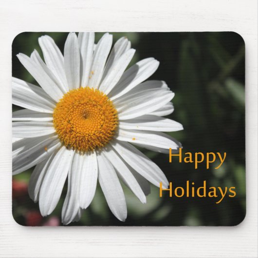 Mooie witte maisbloem prettige feestdagen bloem muismat (Voorkant)