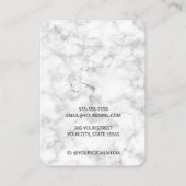 Mooie witte marmeren oorbellen display Kaarten Visitekaartje (Achterkant)