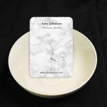 Mooie witte marmeren oorbellen display Kaarten