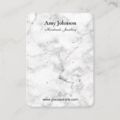 Mooie witte marmeren oorbellen display Kaarten Visitekaartje (Voorkant)