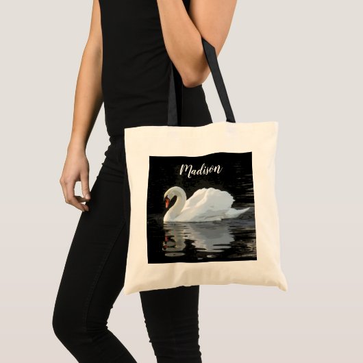 Mooie witte modderwand, reflecties, jouw naam tote bag (Voorkant (product))