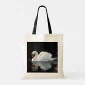 Mooie witte modderwand, reflecties, jouw naam tote bag (Achterkant)