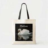 Mooie witte modderwand, reflecties, jouw naam tote bag (Voorkant)