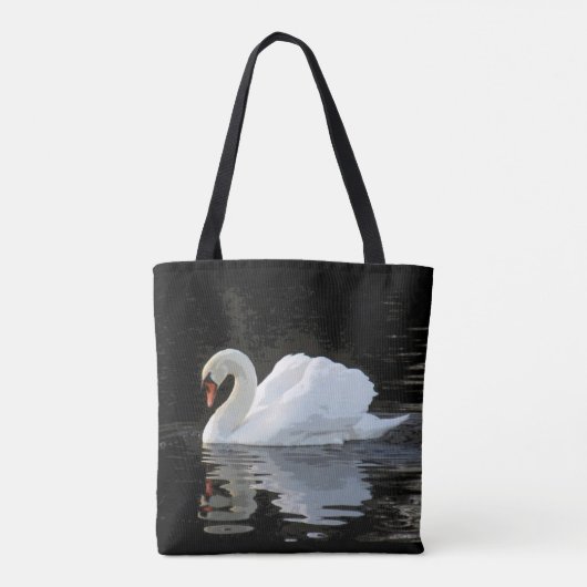 Mooie witte modderwand, reflecties, jouw naam tote bag (Achterkant)