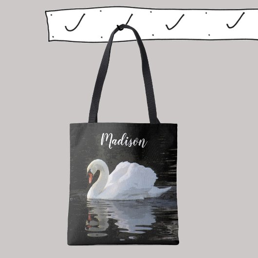 Mooie witte modderwand, reflecties, jouw naam tote bag
